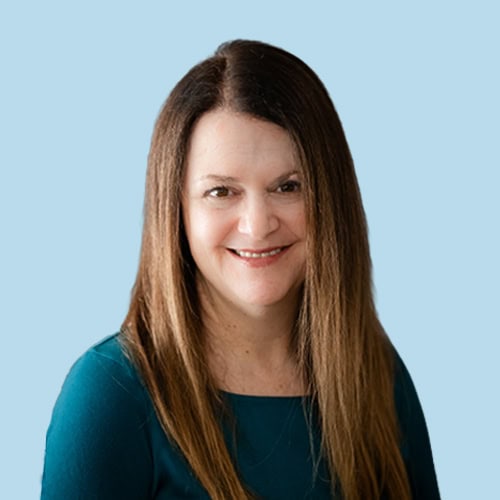 Angel Allen, MD, with blue background