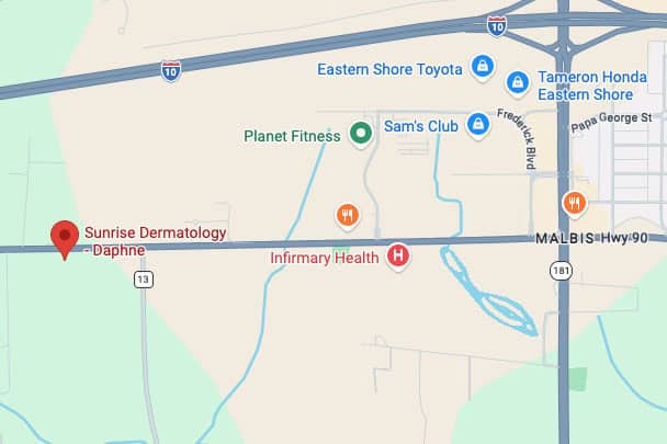 Map showing the location of Our Office in Daphne
