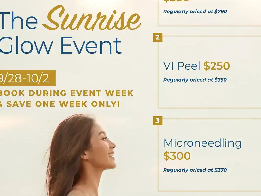 Cropped version of Sunrise Glow event flyer